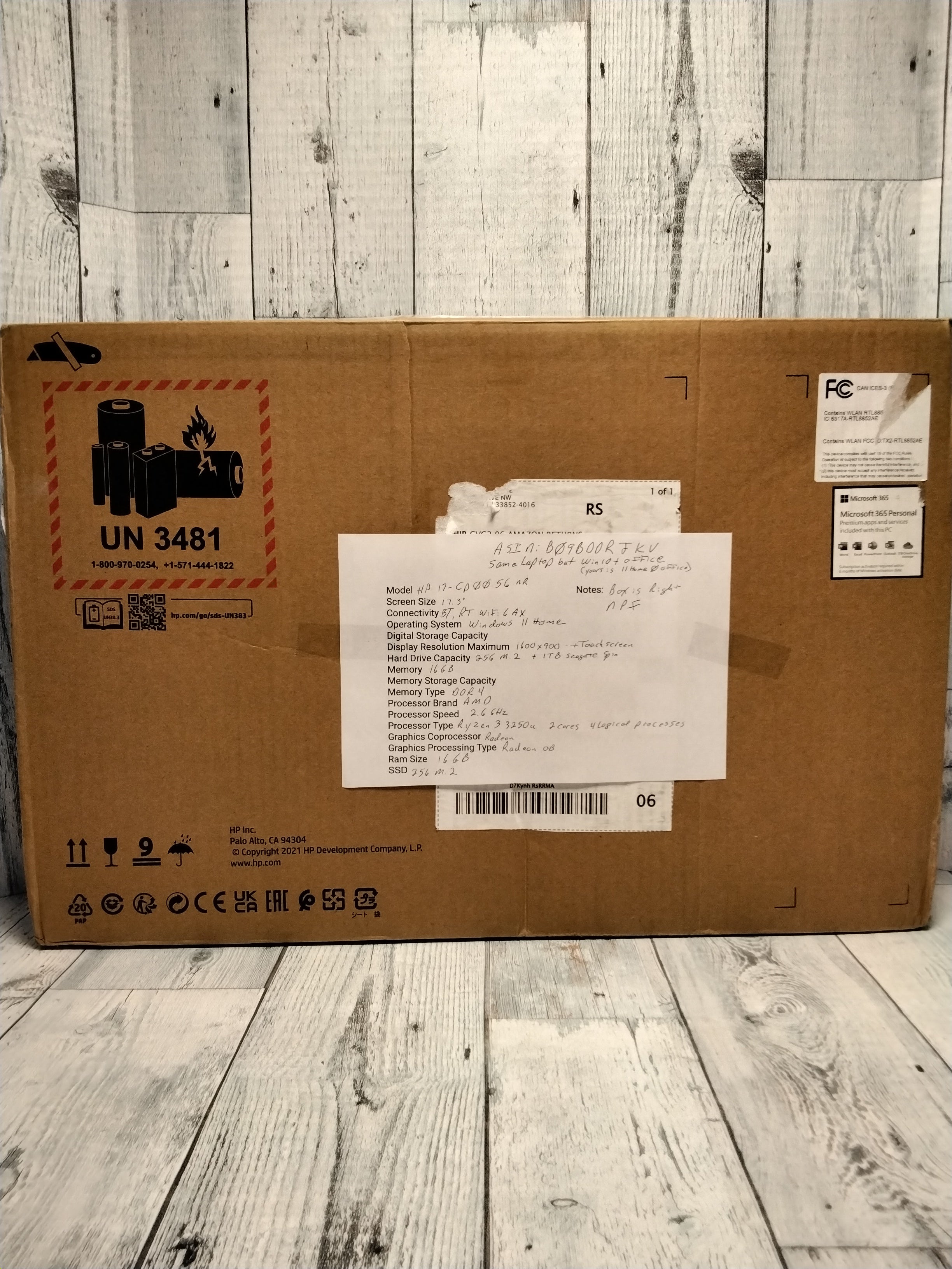 2022 HP Pavilion 17 Laptop, 17.3" Touch Display, 16 GB RAM, 256 GB SSD + 1TB HDD (7900159738094)